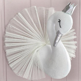 Beautiful Swan Stuffed Animals Plush Dolls Wall Hanging Decor for Baby Nursery Plushie Depot