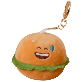 Kawaii Hamburger Keychain Plush Toy - Plushie Depot