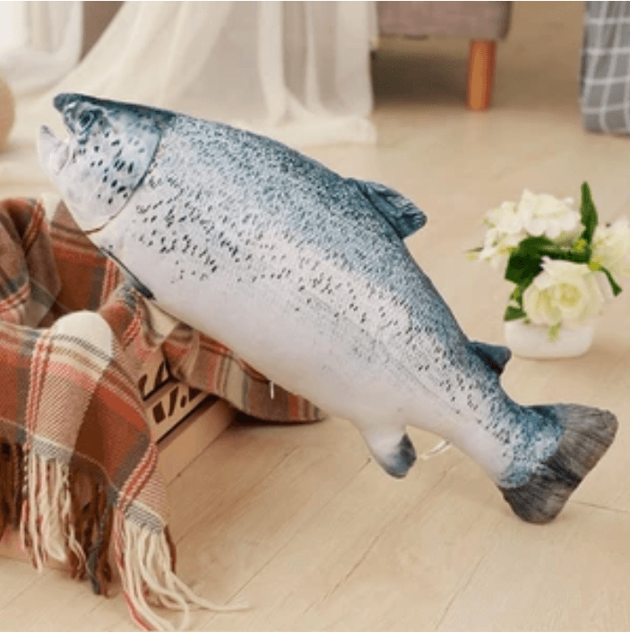 Funny Salmon Fish Soft Stuffed Plush Pillow Toy Plushie Depot