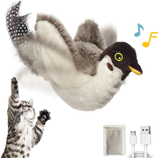 Dancing Bird Cat Toy 12" WHITE Plushie Depot