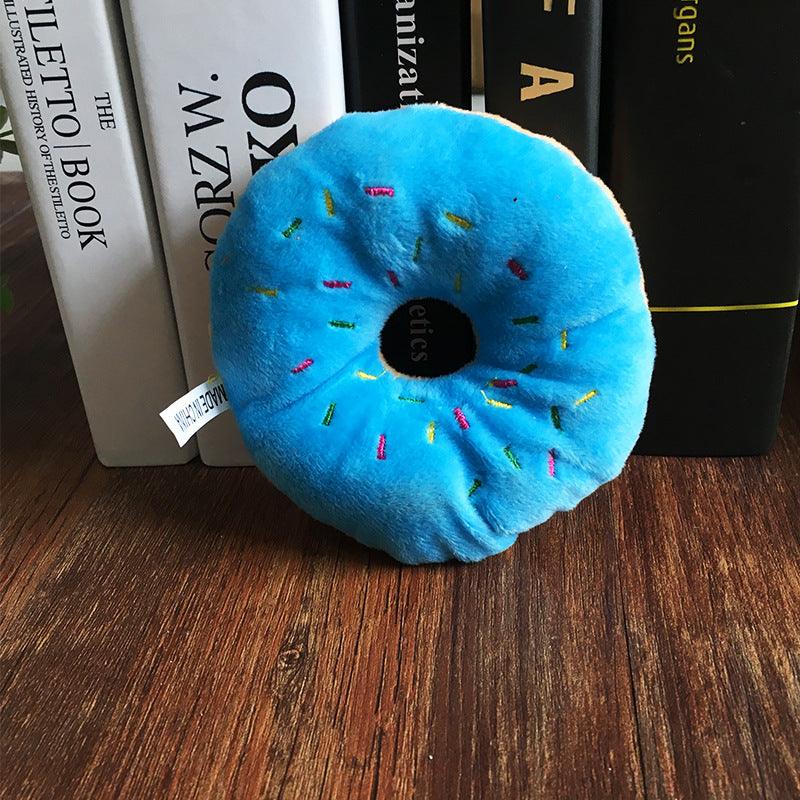 Cute Donut Plush Toy Blue 11cm Pet Toys Plushie Depot