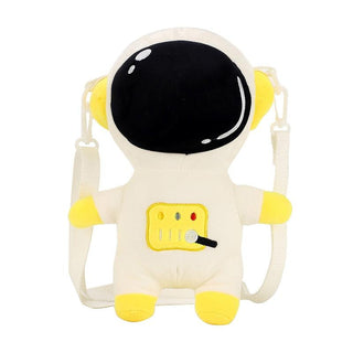 Spaceman Plush Toy, Astronaut Crossbody Bag 11" Yellow Plushie Depot