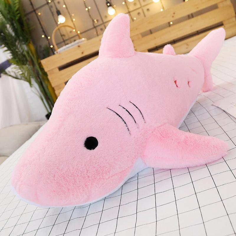 Ferocious Shark plush pillow Pink Plushie Depot