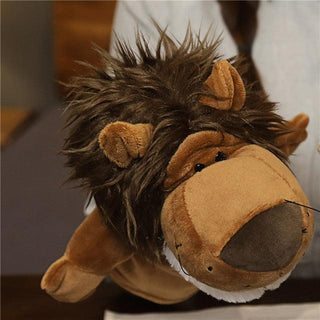 Educational Soft Animal Finger Puppets Brown Lion Plushie Depot