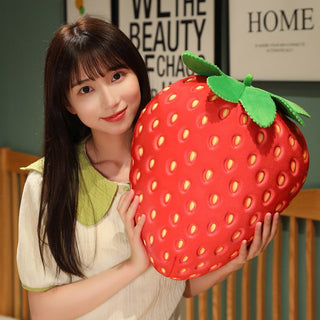 Realistic Giant Strawberry Plush Toy Default Title Plushie Depot