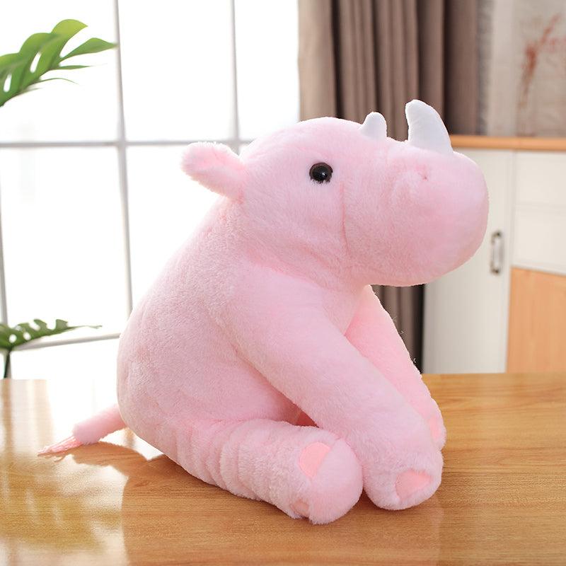 Rhino plush toy Pink Plushie Depot