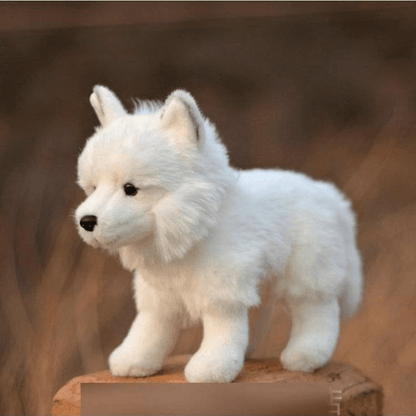 Simulation arctic fox plush toy doll - Plushie Depot