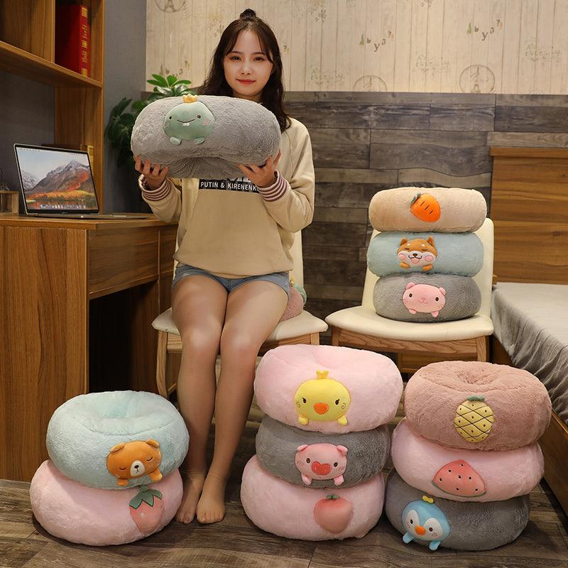 Soft Cartoon Fruit Animal Pillows Pillows - Plushie Depot