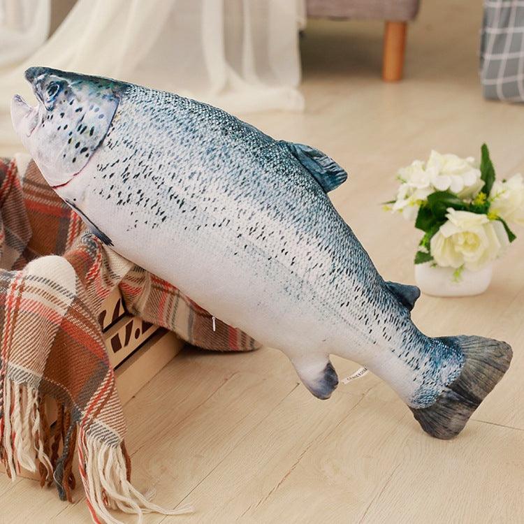 Funny Salmon Fish Soft Stuffed Plush Pillow Toy Plushie Depot