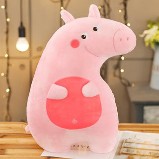 Cute Animals, Dinos, Unicorns and Hedgehog Plush Pillows Pink Pig 20" 50cm Plushie Depot