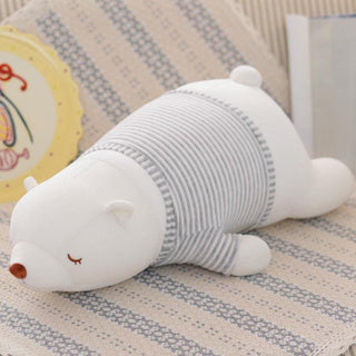 Sleeping Polar Bear Plush Dolls - Plushie Depot