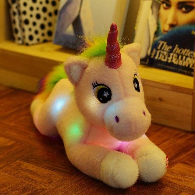 17" unicorn plush light up toys for Children light purple Stuffed Animals Plushie Depot
