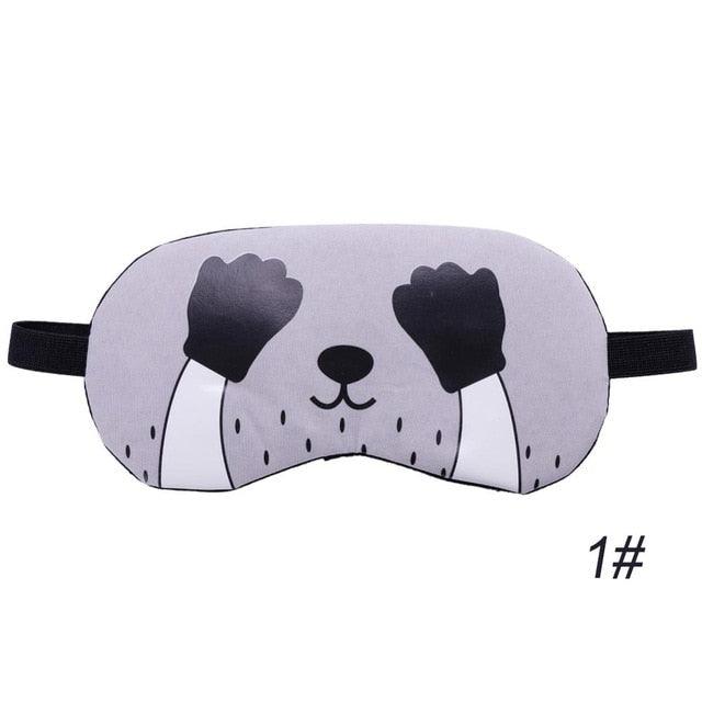 Cute Cat Cartoon Travel Sleep Mask 1 NO Ice Gel-A Sleep Masks Plushie Depot