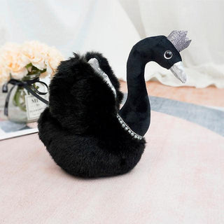 Crown Fairy Black Swan Plush Toy 9" black Plushie Depot