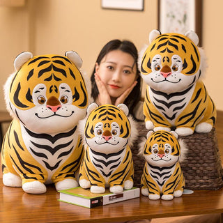 Big Head Cartoon Sitting Tiger Stuffed Animals Plushie Depot