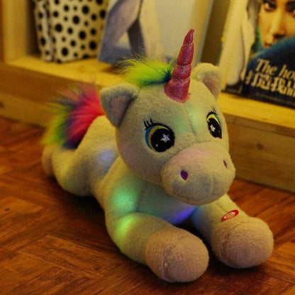17" unicorn plush light up toys for Children Light Green Stuffed Animals Plushie Depot