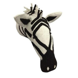 Plush Classic Zebra Animal Trophy Head Wall Mounts Default Title Plushie Depot
