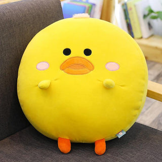 Round Animal Pillow Plush Toys Yellow chicken 40cm Stuffed Animals - Plushie Depot