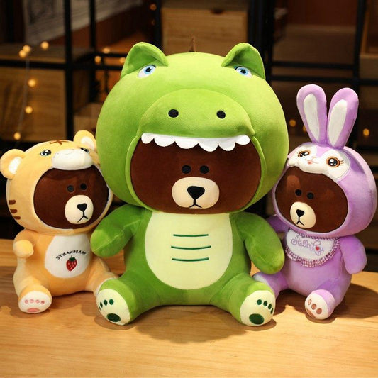 Cute Bear Transform Animals Plush Toy Stuffed Toys Plushie Depot
