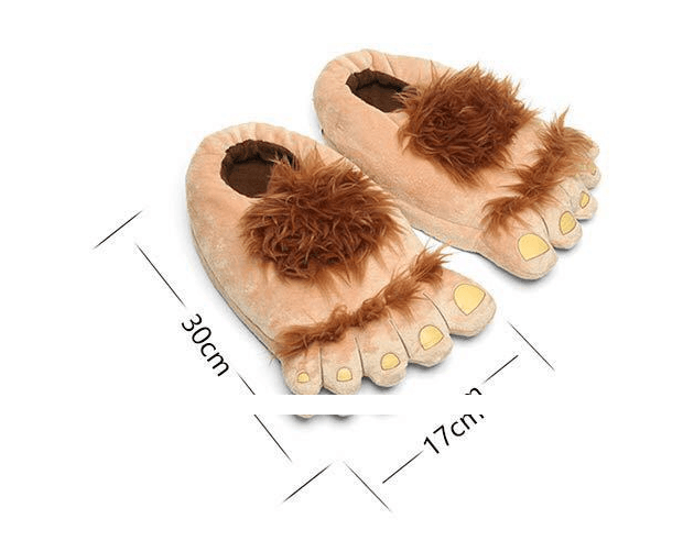 Trendy funny retro savage plush slippers Slippers - Plushie Depot