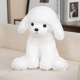 Cute Sitting Poodle Plush Toys white Plushie Depot