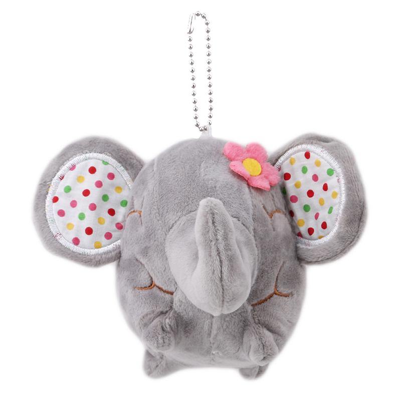 Floral Stuffed Elephant Toy Grey Plushie Depot
