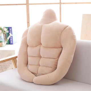 Funny Muscle plush pillow White - Plushie Depot