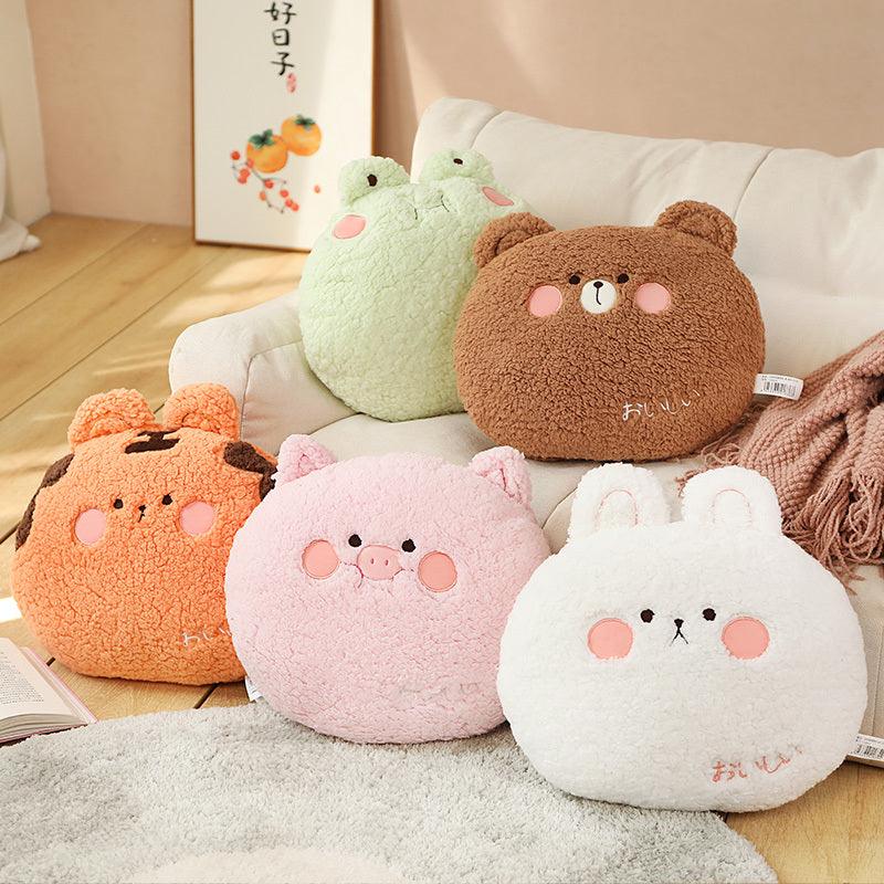 Kawaii Round Cartoon Animal Pillow Plushies Stuffed Animals Plushie Depot