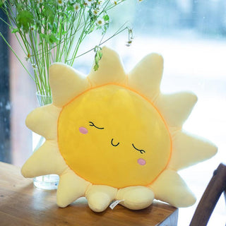 Cute Cartoon Sun and Clouds Plush Toys Yellow Plushie Depot
