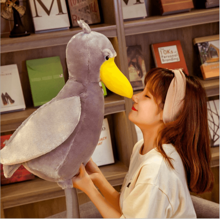 Grey Stork Bird Soft Stuffed Plush Toy - Plushie Depot