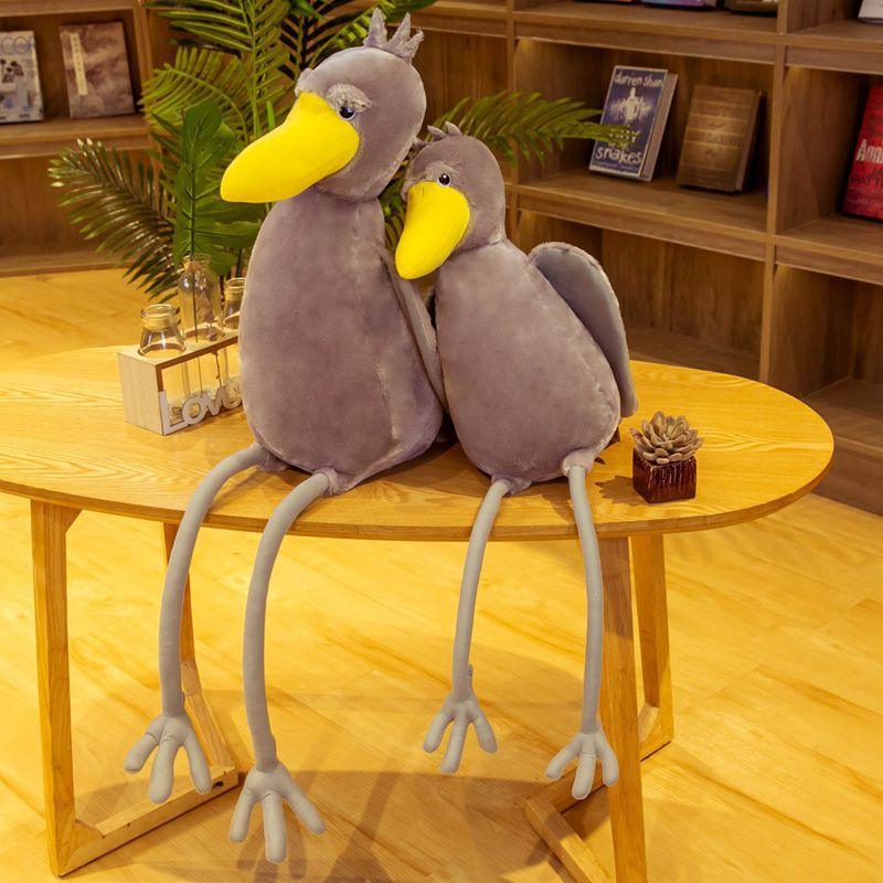 Grey Stork Bird Soft Stuffed Plush Toy - Plushie Depot