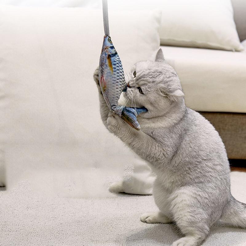Creative Pet Funny Cat Artifact Simulation Fish Cat Toy Interactive Plush Trick Cat Pet Toy Pet Toys Plushie Depot