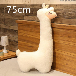 Giant Alpaca plush toy pillow White 75cm - Plushie Depot