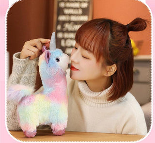 Kawaii Rainbow Unicorn Alpaca Stuffed Animal Plush Toy, Great Gifts for Kids - Plushie Depot