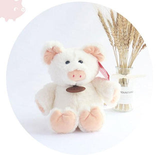 9" Cute Cartoon White and Pink Pigs Stuffed Animal Plush Toys 9" White Stuffed Animals - Plushie Depot