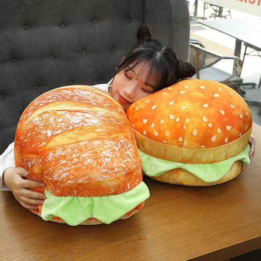 Sandwich and Hamburger Plush Seat Cushion Pillows Pillows - Plushie Depot