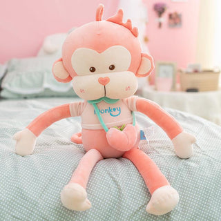 Fruit Butt Monkey Doll Backpack Plush Toy Pink 50cm Bags - Plushie Depot