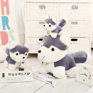 M-XL Kawaii Huskies Plushies Grey white - Plushie Depot
