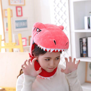 Creative Cute Dinosaur Hat pink 35cm Plushie Depot