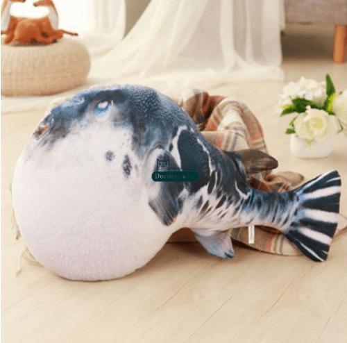 pop lovely realistic animal pufferfish plush pillow - Plushie Depot