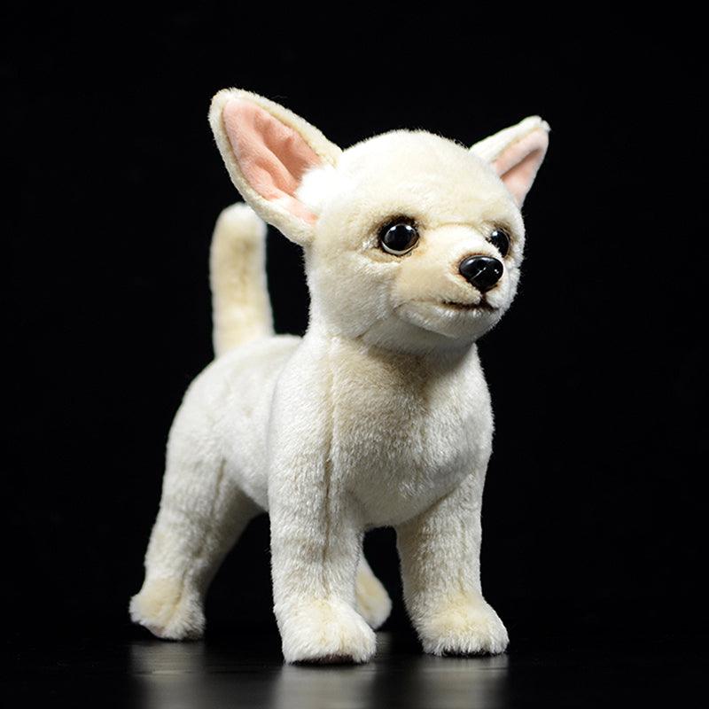 Cute Realistic Dog Plush Toys 10" White Plushie Depot