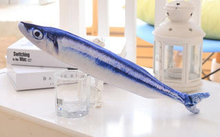 Pet Soft Plush 3D Fish Shape Cat Toy Interactive Gifts shadingyu qianlan Plushie Depot