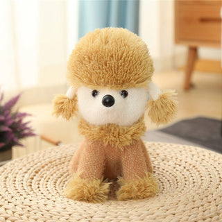 Cute Fuzzy Poodle Plushies 8" Auburn Stuffed Animals - Plushie Depot