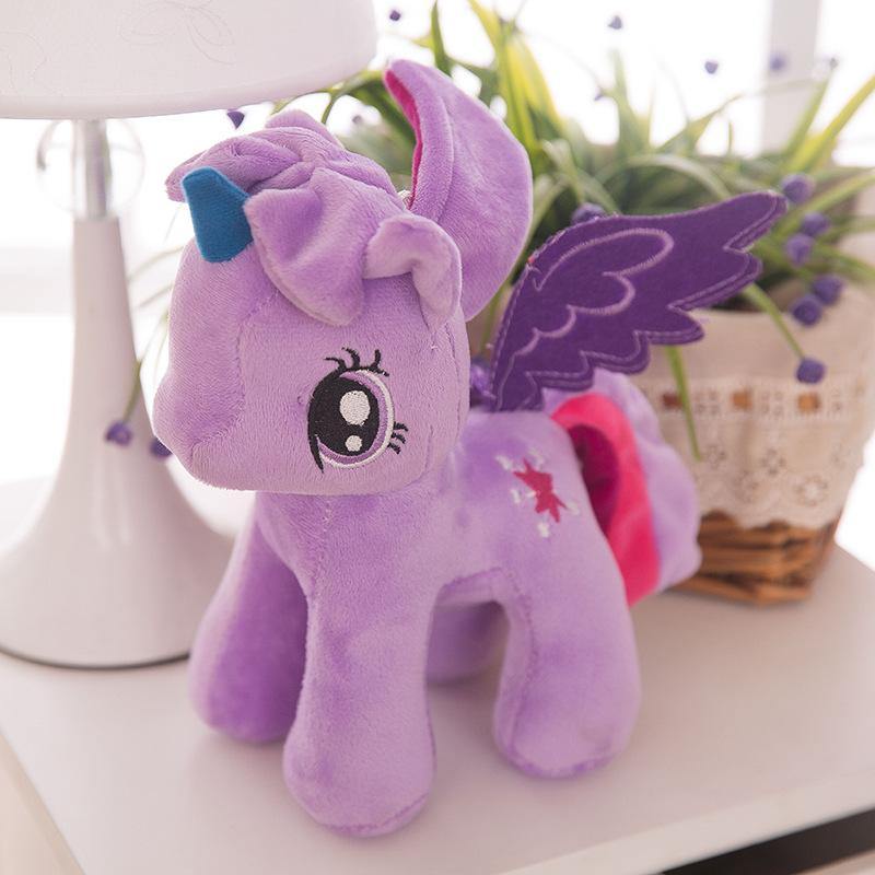Cute rainbow pony plush doll Purple 30cm Plushie Depot