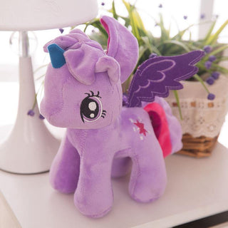 Cute rainbow pony plush doll Purple 30cm - Plushie Depot