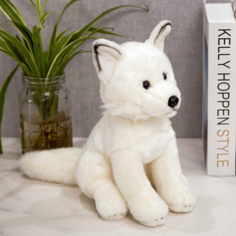 Fox Terrier cute and realistic plush toy White - Plushie Depot