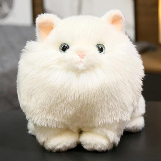 Adorable Fuzzy Mane Kitty Cat Stuffed Animals 8" white Stuffed Animals - Plushie Depot