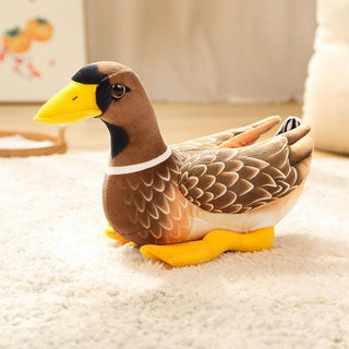 Realistic Adult Duck Plush Toy brown Stuffed Animals - Plushie Depot