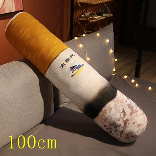 Funny Lit Cigarette Plush Pillows 4- 39" Pillows - Plushie Depot