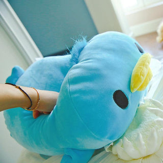 Cute Plush Cotton Duck Push Pillow Blue - Plushie Depot